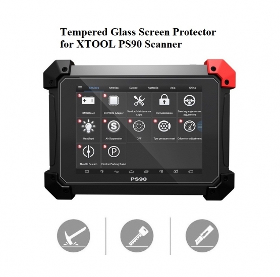 Tempered Glass Screen Protector for XTOOL PS90 Scan Tool - Click Image to Close